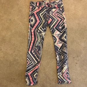 Roxy Neon Geometric Print Denim